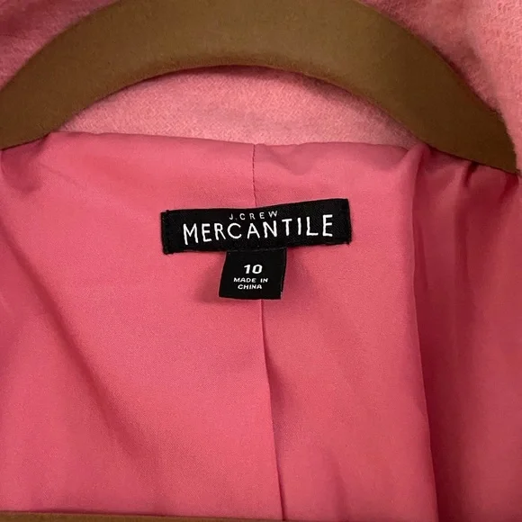 J. Crew Mercantile Pink Dress Coat Sz 10 - Picture 4 of 8